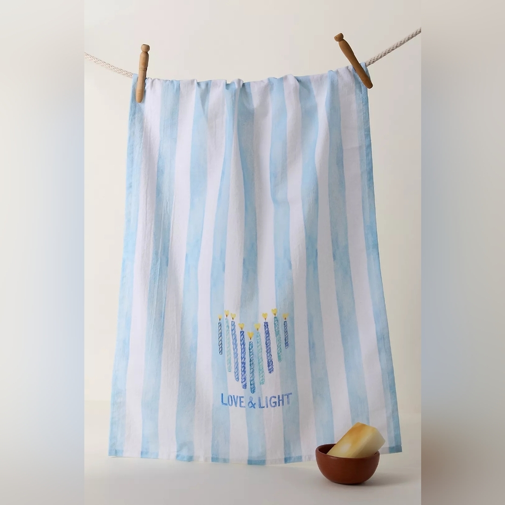 Anthropologie Lana's Shop Love And Light Dish Towel